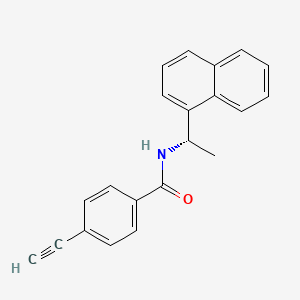 molecular formula C21H17NO B11831199 4-Ethynyl-N-[(1S)-1-(naphthalen-1-yl)ethyl]benzamide CAS No. 503618-19-7