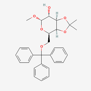 molecular formula C29H32O6 B11831272 Methyl 3,4-O-isopropylidene-6-O-trityl-a-D-galactopyranoside 