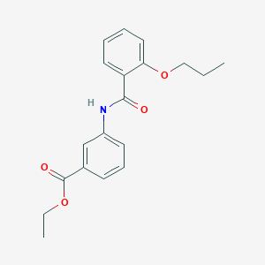 molecular formula C19H21NO4 B1183132 Ethyl 3-[(2-propoxybenzoyl)amino]benzoate 
