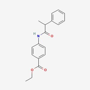 molecular formula C18H19NO3 B1183133 Ethyl 4-[(2-phenylpropanoyl)amino]benzoate 