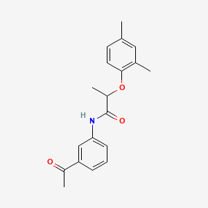 molecular formula C19H21NO3 B1183134 N-(3-acetylphenyl)-2-(2,4-dimethylphenoxy)propanamide 