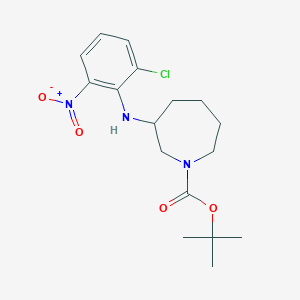 molecular formula C17H24ClN3O4 B11831395 Tert-butyl 3-(2-chloro-6-nitroanilino)azepane-1-carboxylate 