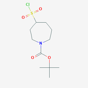 molecular formula C11H20ClNO4S B11831501 tert-Butyl 4-(chlorosulfonyl)azepane-1-carboxylate 