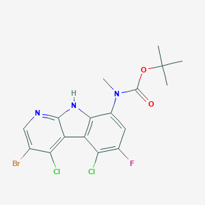 molecular formula C17H15BrCl2FN3O2 B11831505 tert-Butyl (3-bromo-4,5-dichloro-6-fluoro-9H-pyrido[2,3-b]indol-8-yl)(methyl)carbamate 