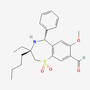 (3R,5R)-3-butyl-3-ethyl-7-methoxy-5-phenyl-2,3,4,5-tetrahydrobenzo[f][1,4]thiazepine-8-carbaldehyde 1,1-dioxide