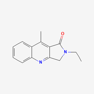 molecular formula C14H14N2O B1183191 2-ethyl-9-methyl-2,3-dihydro-1H-pyrrolo[3,4-b]quinolin-1-one 