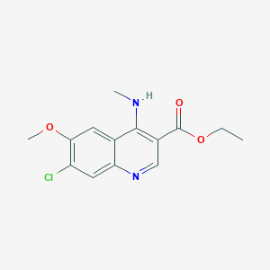 Ethyl 7-chloro-6-methoxy-4-(methylamino)quinoline-3-carboxylate