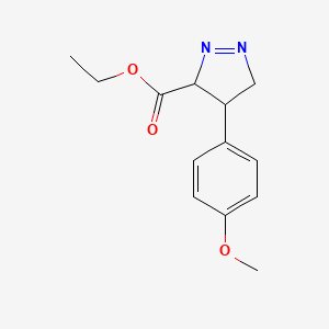 molecular formula C13H16N2O3 B1183208 ethyl 4-(4-methoxyphenyl)-4,5-dihydro-3H-pyrazole-3-carboxylate 