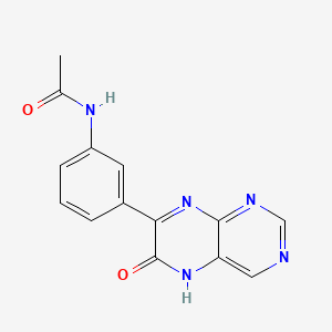 N-[3-(6-oxo-5,6-dihydro-7-pteridinyl)phenyl]acetamide