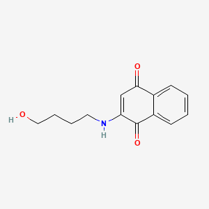molecular formula C14H15NO3 B1183224 2-[(4-Hydroxybutyl)amino]naphthoquinone 