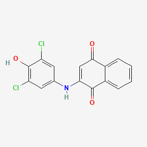 molecular formula C16H9Cl2NO3 B1183228 2-(3,5-Dichloro-4-hydroxyanilino)naphthoquinone 