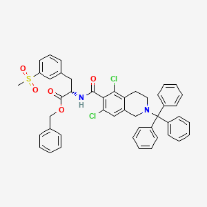 benzyl (2S)-2-[(5,7-dichloro-2-trityl-3,4-dihydro-1H-isoquinoline-6-carbonyl)amino]-3-(3-methylsulfonylphenyl)propanoate