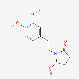 molecular formula C14H19NO4 B1183237 1-[2-(3,4-Dimethoxyphenyl)ethyl]-5-hydroxypyrrolidin-2-one 