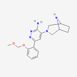 4-(3,8-Diazabicyclo[3.2.1]octan-3-yl)-6-(2-(methoxymethoxy)phenyl)pyridazin-3-amine