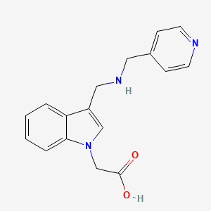 2-(3-(((Pyridin-4-ylmethyl)amino)methyl)-1H-indol-1-yl)acetic acid