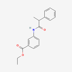 Ethyl 3-(2-phenylpropanoylamino)benzoate