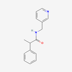molecular formula C15H16N2O B1183249 2-phenyl-N-(pyridin-3-ylmethyl)propanamide 