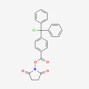 1-({4-[Chloro(diphenyl)methyl]benzoyl}oxy)pyrrolidine-2,5-dione