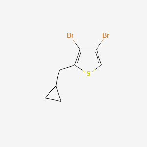 3,4-Dibromo-2-(cyclopropylmethyl)thiophene