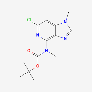 molecular formula C13H17ClN4O2 B11832564 tert-Butyl (6-chloro-1-methyl-1H-imidazo[4,5-c]pyridin-4-yl)(methyl)carbamate CAS No. 887147-22-0