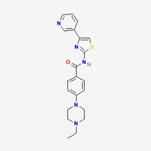 4-(4-ethylpiperazin-1-yl)-N-[4-(pyridin-3-yl)-1,3-thiazol-2-yl]benzamide