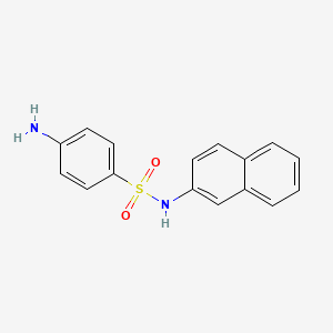 molecular formula C16H14N2O2S B11832608 Benzenesulfonamide, 4-amino-N-2-naphthalenyl- CAS No. 401646-89-7