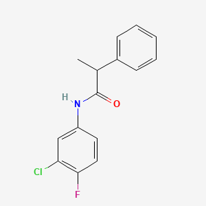 molecular formula C15H13ClFNO B1183261 N-(3-chloro-4-fluorophenyl)-2-phenylpropanamide 