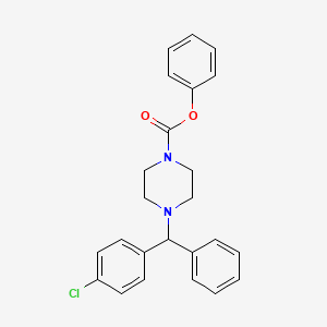 molecular formula C24H23ClN2O2 B11832645 Phenyl 4-((4-chlorophenyl)(phenyl)methyl)piperazine-1-carboxylate 