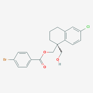 [(1S)-6-chloro-1-(hydroxymethyl)-3,4-dihydro-2H-naphthalen-1-yl]methyl 4-bromobenzoate