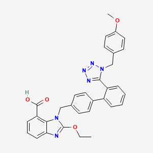 1H-Benzimidazole-7-carboxylic acid, 2-ethoxy-1-[[2'-[1-[(4-methoxyphenyl)methyl]-1H-tetrazol-5-yl][1,1'-biphenyl]-4-yl]methyl]-