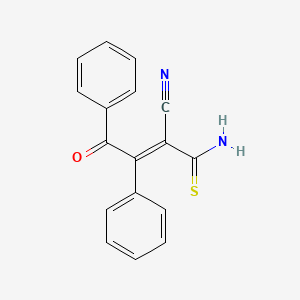 molecular formula C17H12N2OS B1183271 2-Cyano-4-oxo-3,4-diphenyl-2-butenethioamide 