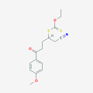 S-(1-cyano-5-(4-methoxyphenyl)-5-oxopentan-2-yl) O-ethyl carbonodithioate