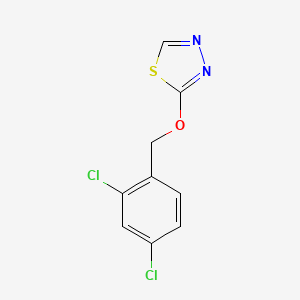 molecular formula C9H6Cl2N2OS B1183297 2-[(2,4-Dichlorobenzyl)oxy]-1,3,4-thiadiazole 