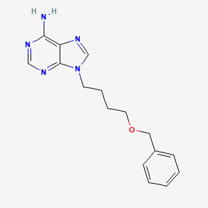 molecular formula C16H19N5O B11833095 9H-Purin-6-amine, 9-[4-(phenylmethoxy)butyl]- CAS No. 121683-05-4