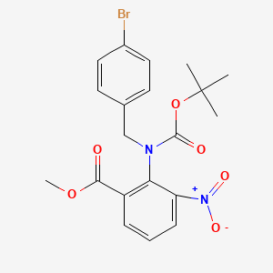 Methyl 2-((4-bromobenzyl)(tert-butoxycarbonyl)amino)-3-nitrobenzoate