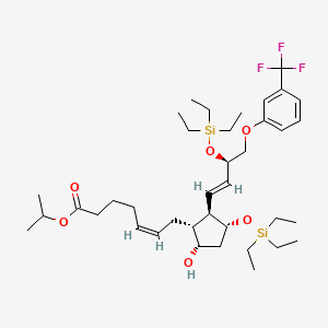 (Z)-isopropyl 7-((1R,2R,3R,5S)-3-((triethylsilyl)oxy)-2-((R,E)-3-((triethylsilyl)oxy)-4-(3-(trifluoro methyl)phenoxy)but-1-en-1-yl)-5-hydroxycyclopentyl)hept-5-enoate