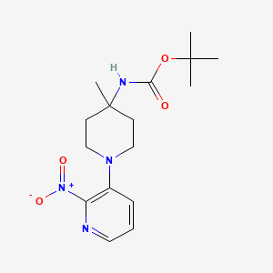 Tert-butyl (4-methyl-1-(2-nitropyridin-3-yl)piperidin-4-yl)carbamate