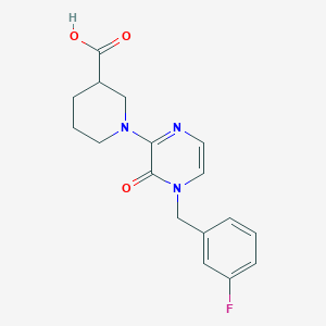 1-(4-(3-Fluorobenzyl)-3-oxo-3,4-dihydropyrazin-2-yl)piperidine-3-carboxylic acid