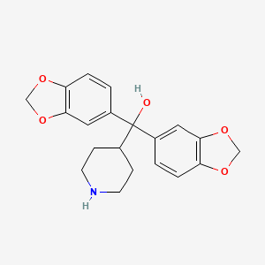 molecular formula C20H21NO5 B11833136 Bis(benzo[d][1,3]dioxol-5-yl)(piperidin-4-yl)methanol 