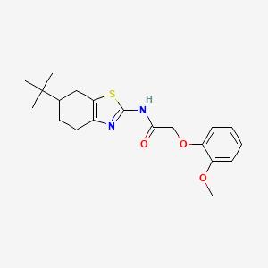 molecular formula C20H26N2O3S B1183321 N-(6-tert-butyl-4,5,6,7-tetrahydro-1,3-benzothiazol-2-yl)-2-(2-methoxyphenoxy)acetamide 