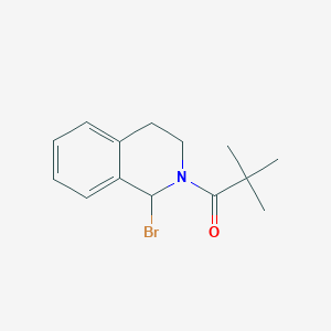 molecular formula C14H18BrNO B11833275 1-(1-Bromo-3,4-dihydroisoquinolin-2(1H)-yl)-2,2-dimethylpropan-1-one CAS No. 97912-06-6