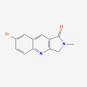 molecular formula C12H9BrN2O B1183329 7-bromo-2-methyl-2,3-dihydro-1H-pyrrolo[3,4-b]quinolin-1-one 