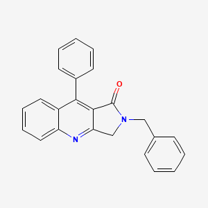 molecular formula C24H18N2O B1183330 2-benzyl-9-phenyl-2,3-dihydro-1H-pyrrolo[3,4-b]quinolin-1-one 