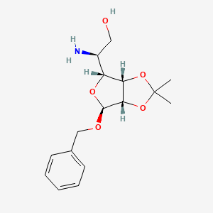 molecular formula C16H23NO5 B11833315 Benzyl 5-amino-5-deoxy-2,3-O-isopropylidene-a-D-mannofuranoside 