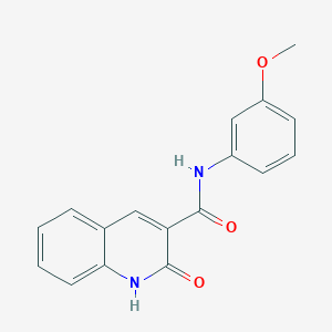 molecular formula C17H14N2O3 B11833372 N-(3-Methoxyphenyl)-2-oxo-1,2-dihydroquinoline-3-carboxamide CAS No. 62033-69-6