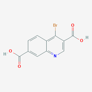 molecular formula C11H6BrNO4 B11833400 4-Bromoquinoline-3,7-dicarboxylic acid 