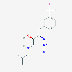 molecular formula C15H21F3N4O B11833427 (2R,3S)-3-azido-1-(isobutylamino)-4-(3-(trifluoromethyl)phenyl)butan-2-ol 