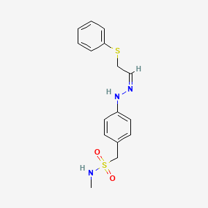 N-methyl-1-[4-[(2Z)-2-(2-phenylsulfanylethylidene)hydrazinyl]phenyl]methanesulfonamide