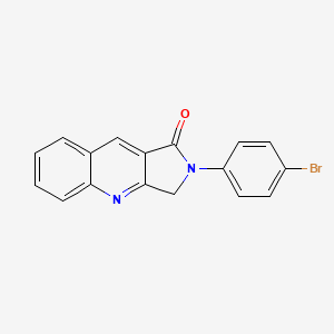 molecular formula C17H11BrN2O B1183345 2-(4-bromophenyl)-2,3-dihydro-1H-pyrrolo[3,4-b]quinolin-1-one 