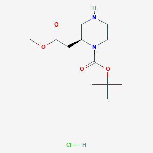 (S)-tert-Butyl 2-(2-methoxy-2-oxoethyl)piperazine-1-carboxylate hydrochloride